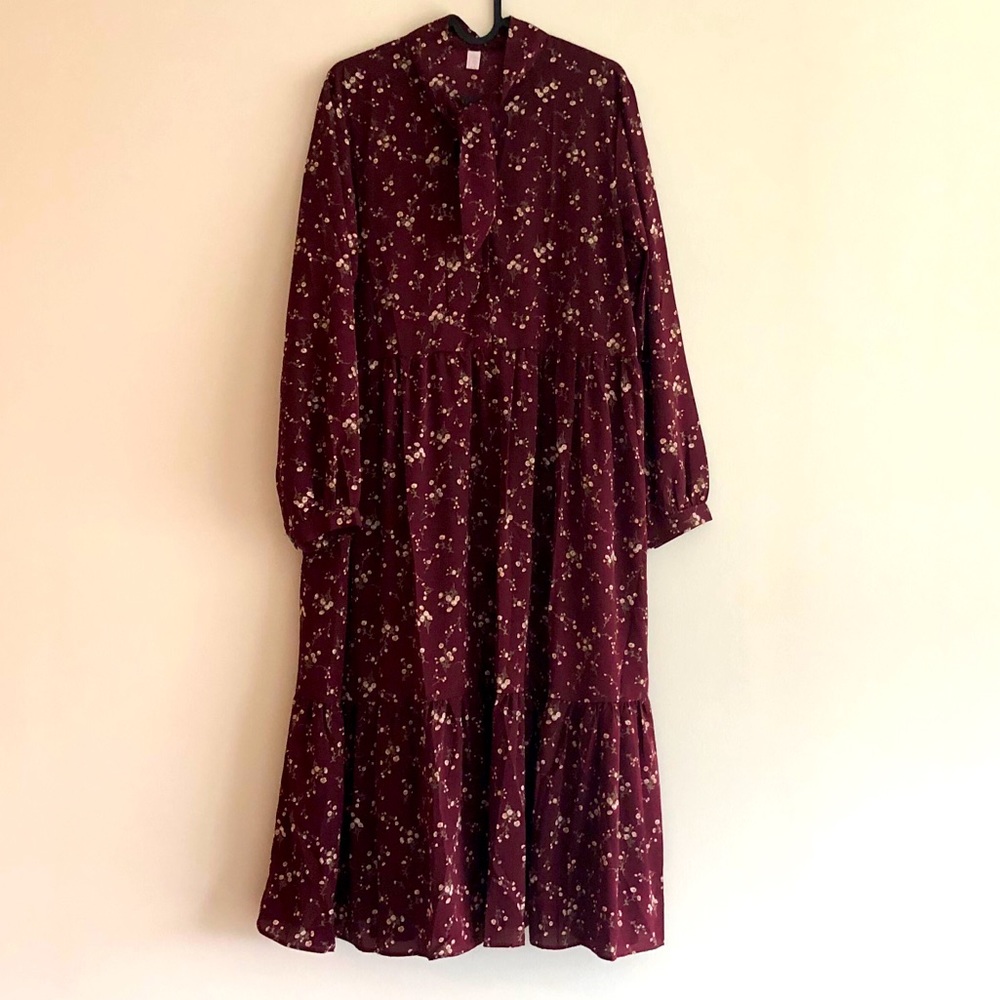 Floral print midi dress